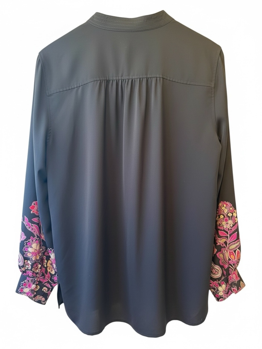 Chico’s Floral Notch Neck Tunic - Picture 9 of 10